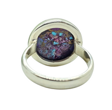 Load image into Gallery viewer, Purple &amp; Blue Mojave Turquoise Ring, Size 6.5, Round Shaped, Sterling Silver, Goddess Gem, Protection Stone - GemzAustralia 