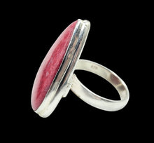 Load image into Gallery viewer, Massive Statement Thulite Ring, Size 7, Sterling Silver, Vibrant Pink Gemstone, Pink Zoisite, Rosaline Crystal, Stone of Love