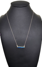 Load image into Gallery viewer, Australian Opal Necklace, Sterling Silver, October Birthstone, Blue Green Opal, Precious Gemstone - GemzAustralia 