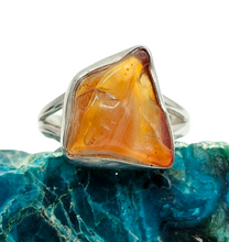 Load image into Gallery viewer, Raw Carnelian Ring, Size 6.5, Sterling Silver, Orange Gemstone, Rough Carnelian, Artist's Stone, Warm Vibrant Gem, Confidence Gem - GemzAustralia 