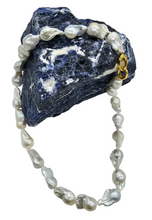 Load image into Gallery viewer, Baroque Flameball Pearl Necklace, 23 Inches, Freshwater Pearls, Gold Clasp, June Birthstone, Fireball Pearls, Bridal Jewellery - GemzAustralia 