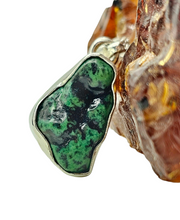 Load image into Gallery viewer, Emerald Green Tibetan Turquoise Pendant, Sterling Silver, Protection Stone, Love Rock, December Birthstone - GemzAustralia 