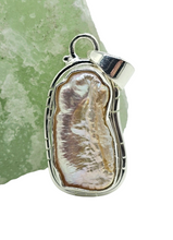 Load image into Gallery viewer, Biwa Pearl Pendant, Sterling Silver, June Birthstone, Highly Lustrous, Freshwater Pearl, Irregular Pearl, Long Rectangle Shape, Japanese - GemzAustralia 