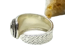 Load image into Gallery viewer, Citrine Ring, Adjustable Size, Sterling Silver, Oval Faceted, November Birthstone, Abundance Gemstone, Success Stone, Natural Gemstone - GemzAustralia 
