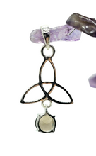 Load image into Gallery viewer, Smoky Quartz Pendant, Celtic Knot, Sterling Silver, Protection Stone, lucky Gem, Grounding Stone, Anchoring Gemstone - GemzAustralia 
