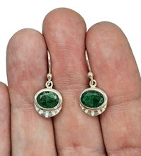 Load image into Gallery viewer, Emerald Earrings, May Birthstone, Stone of Inspiration, Strengthens Memory, Infinite Patience, Deep Green Gemstone, Genuine Gemstones - GemzAustralia 