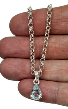 Load image into Gallery viewer, Aquamarine Pendant, March Birthstone, Pear Faceted, 2.6 carats, Courage Gemstone, Communication Stone - GemzAustralia 