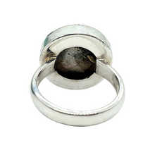 Load image into Gallery viewer, Bumblebee Jasper ring, Size O, Sterling Silver, Round Shaped, Eclipse Jasper, Bright Yellow, Orange &amp; Black Gemstone - GemzAustralia 