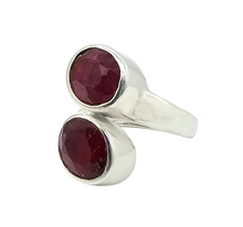 Load image into Gallery viewer, 11 carat Ruby Ring, Size 8.5, 40th Anniversary Stone, Sterling Silver, July Birthstone, Oval Faceted, Energy Stone - GemzAustralia 