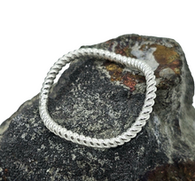 Load image into Gallery viewer, Twisted Rope Ring, Sterling Silver, Minimalist Design, Stacking Ring, Wedding Band, Wave Design - GemzAustralia 