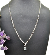 Load image into Gallery viewer, Aquamarine Pendant, March Birthstone, Pear Faceted, 2.6 carats, Courage Gemstone, Communication Stone - GemzAustralia 