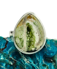 Load image into Gallery viewer, Chrome Chalcedony Ring, Size 11, Sterling Silver, Pear Shaped, Matorolite Gemstone, Higher Purpose Gem, Cancer &amp; Sagittarius Stone - GemzAustralia 