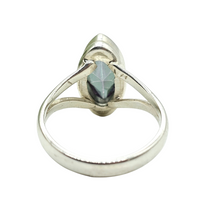 Load image into Gallery viewer, 5 carat Mystic Topaz Ring, Marquise Shape, Size 7 3/4, Sterling Silver, Purple / Green Gemstone, Fire Topaz, Rainbow Topaz - GemzAustralia 