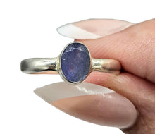 Load image into Gallery viewer, Oval Faceted Tanzanite Ring, Size 6.75, Sterling Silver, 1.2 Carats, Invites Protection and Safety, Spiritual Gemstone, Natural