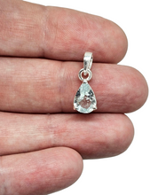 Load image into Gallery viewer, Aquamarine Pendant, March Birthstone, Pear Faceted, 2.6 carats, Courage Gemstone, Communication Stone - GemzAustralia 