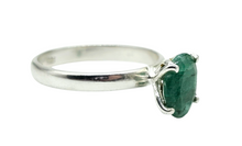 Load image into Gallery viewer, Genuine Emerald Ring, May Birthstone, Size O, Sterling Silver, Natural Gemstone, Inspiration Stone, Action Stone - GemzAustralia 