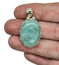 Load image into Gallery viewer, Peruvian Amazonite Pendant, Sterling Silver, Natural glowing seafoam blue green colour, amazing natural Gemstone - GemzAustralia 