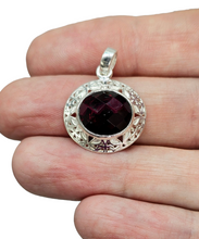 Load image into Gallery viewer, 8 carat Garnet Pendant, Sterling Silver, January Birthstone, Oval Shaped, Inspires Love &amp; Devotion, Energy Stone - GemzAustralia 