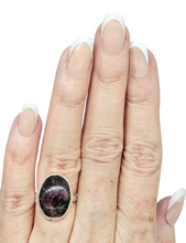 Load image into Gallery viewer, Eudialyte Ring, size M, Sterling Silver, Stone of the Heartland, Balances emotions, Unconditional Love, Water / Earth - GemzAustralia 