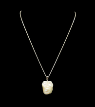 Load image into Gallery viewer, Baroque Pearl Pendant, Freshwater Pearl, Sterling Silver, June Birthstone, Natural Pearl, White flameball fireball Pearl - GemzAustralia 