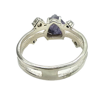 Load image into Gallery viewer, Raw Tanzanite Constellation Ring, Size 8, December Birthstone, Sterling Silver, Rough Tanzanite, Artisanal Piece - GemzAustralia 