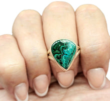 Load image into Gallery viewer, Chrysocolla Malachite Ring, Size 6.75, Sterling Silver, Serenity Stone, Tranquility Stone, Calming Gemstone, New Beginnings