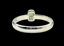 Load image into Gallery viewer, Faceted Moldavite Ring, Size 8, Sterling Silver, Meteorite Stone, Forest green / Olive green Gem, Holy Grail Stone - GemzAustralia 