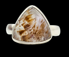 Load image into Gallery viewer, Trillion Super Seven ring, Size 7, Melody Stone, Sterling Silver, Opens all senses, Wellness Stone, Meditation Gem