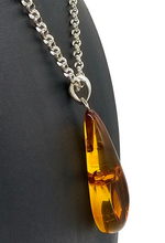 Load image into Gallery viewer, Cognac Amber Pendant, Sterling Silver, Millions of years old, Fossilized Tree Resin, Balance Gem, Wisdom Gem, Genuine - GemzAustralia 