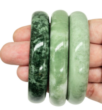 Load image into Gallery viewer, Canadian Jade Bangle, 60mm Diameter, Green Jade, Protection Gem, Lucky Gemstone, Good Fortune Stone, Good Luck Talisman - GemzAustralia 