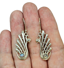 Load image into Gallery viewer, Peacock Labradorite Earrings, Sterling Silver, Blue Green Labradorite, Mystical Gemstone, Companion through Change - GemzAustralia 