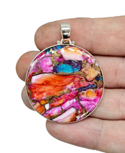 Load image into Gallery viewer, Round Shaped Oyster Turquoise &amp; Pink Opal Pendant - GemzAustralia 
