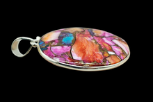 Load image into Gallery viewer, Round Shaped Oyster Turquoise &amp; Pink Opal Pendant - GemzAustralia 