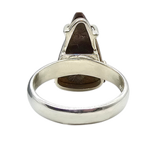 Load image into Gallery viewer, Raw Azurite Ring, size N, Sterling Silver, Triangle Shape, Rough Gemstone, Enhances Creativity - GemzAustralia 