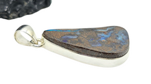Load image into Gallery viewer, Australian Boulder Opal Pendant, Solid Opal, Australian Opal, Sterling Silver, October Birthstone, Precious Stone - GemzAustralia 