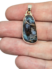 Load image into Gallery viewer, Queensland Boulder Opal Pendant, Solid Opal, Australian Opal, Sterling Silver, October Birthstone, Precious Stone - GemzAustralia 