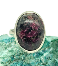 Load image into Gallery viewer, Eudialyte Ring, size M, Sterling Silver, Stone of the Heartland, Balances emotions, Unconditional Love, Water / Earth - GemzAustralia 