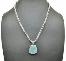 Load image into Gallery viewer, Aquamarine Pendant, Sterling Silver, March Birthstone, 15 carats - GemzAustralia 