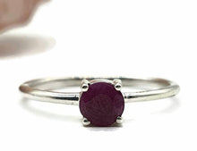 Load image into Gallery viewer, Ruby Ring, Sterling Silver, Oval, Round &amp; Pear Shape, July Birthstone, Stacker - GemzAustralia 