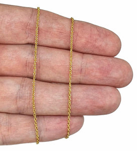 Gold Belcher Link Chain, 18 inches, Sterling Silver, 14K gold Electroplated, 45cm - GemzAustralia 
