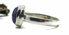 Load image into Gallery viewer, Tanzanite Ring, size 7.25, Sterling Silver, Cabochon Tanzanite, Oval Gemstone - GemzAustralia 