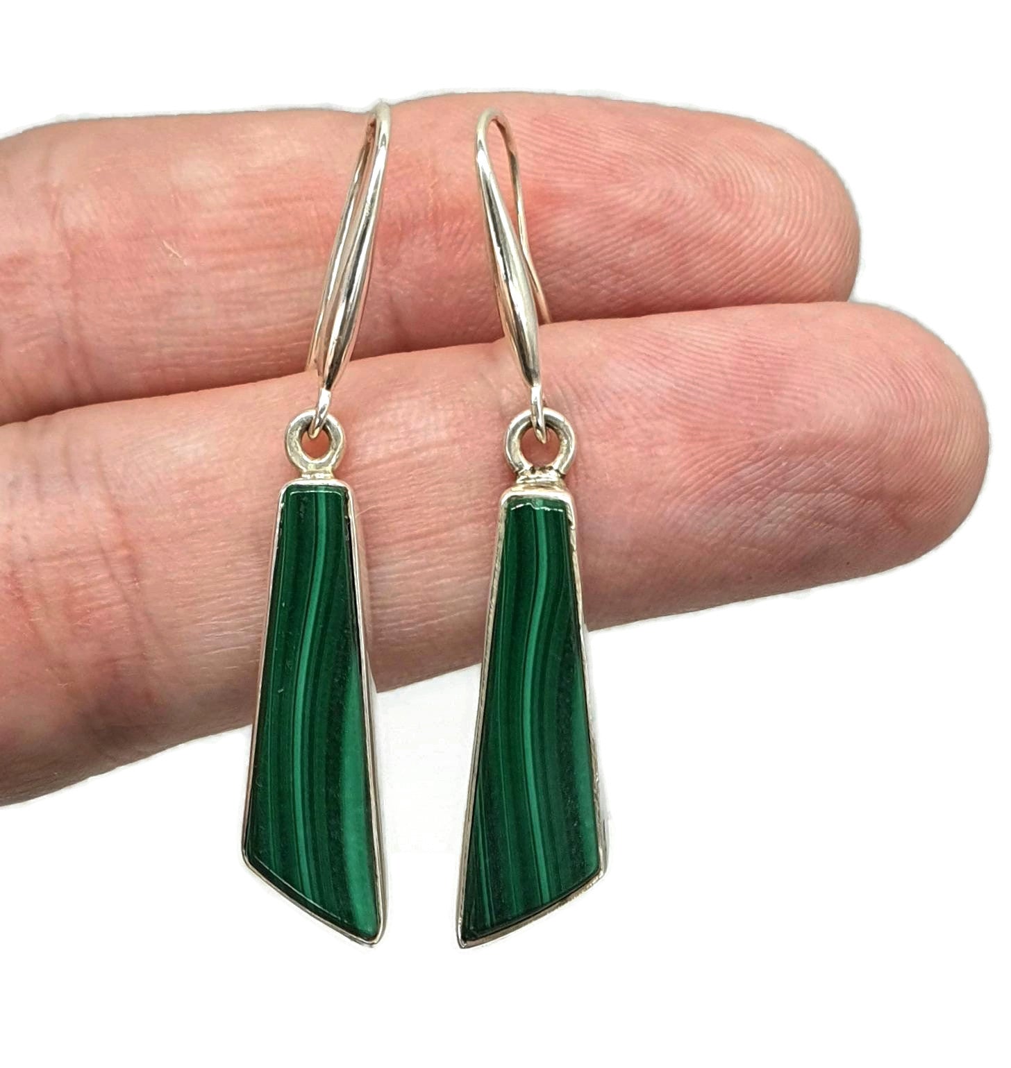 Green on sale malachite earrings