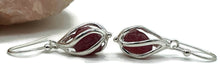 Load image into Gallery viewer, Sensational Raw Ruby Cage Earrings, July Birthstone - GemzAustralia 