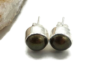 Biwa Pearl Studs, Black Pearl Earrings - GemzAustralia 