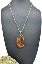 Load image into Gallery viewer, Huge Amber Pendant, Sterling Silver, Natural Oval Shape, 50 million years old - GemzAustralia 