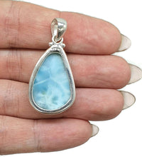 Load image into Gallery viewer, Larimar Pendant, Sterling Silver, Stone of Atlantis, Dolphin Stone, Sterling Silver - GemzAustralia 