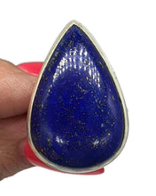 Load image into Gallery viewer, Huge Lapis Lazuli Ring, Size 6.5, Sterling Silver, Teardrop, Protection Gemstone - GemzAustralia 
