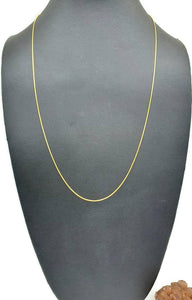 Gold Snake Chain, 22 inches, Sterling Silver, 14K gold Electroplated, 56cm - GemzAustralia 