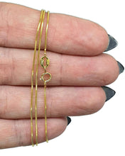 Load image into Gallery viewer, Gold Snake Chain, 22 inches, Sterling Silver, 14K gold Electroplated, 56cm - GemzAustralia 
